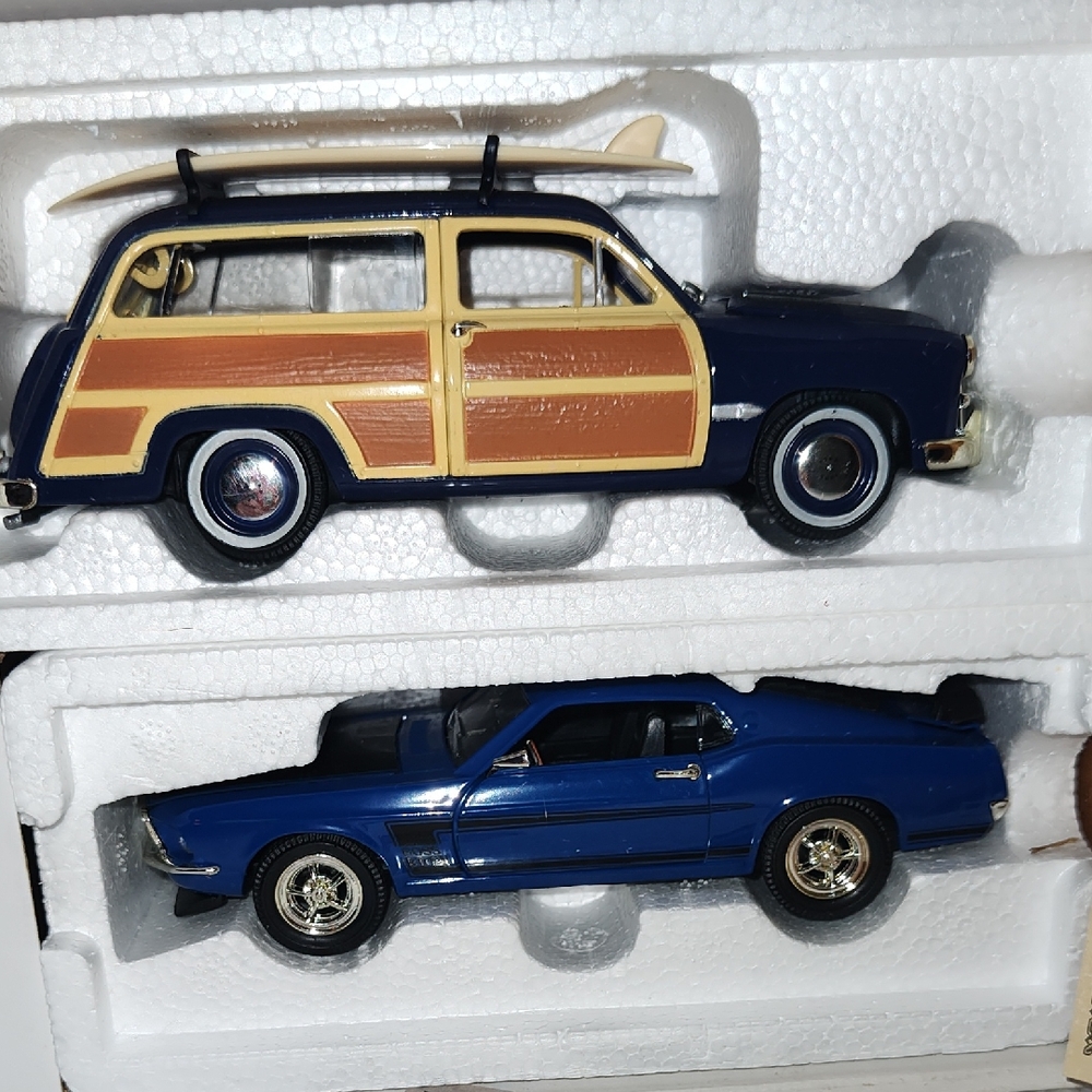 Classic Blue Toy Car Set